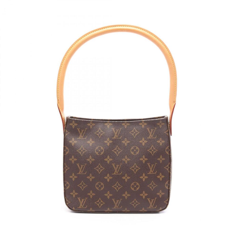 LOUIS VUITTON Authentic Brown Monogram Leather Looping MM Shoulder Bag